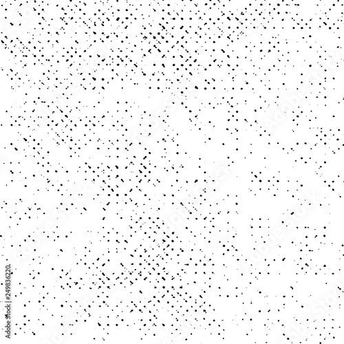 Grunge Texture on White Background, Monochrome Halftone Grungy, Black Abstract Dotted Vector