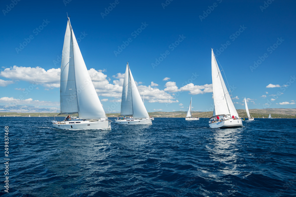 Obraz premium Sailing yachts regatta competition