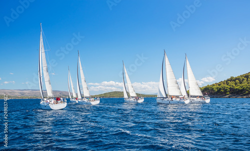 Sailing yachts regatta competition photo