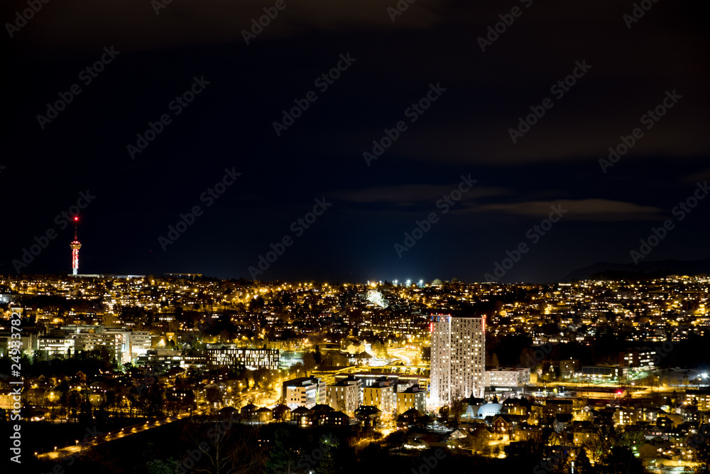 night view of Trondheim