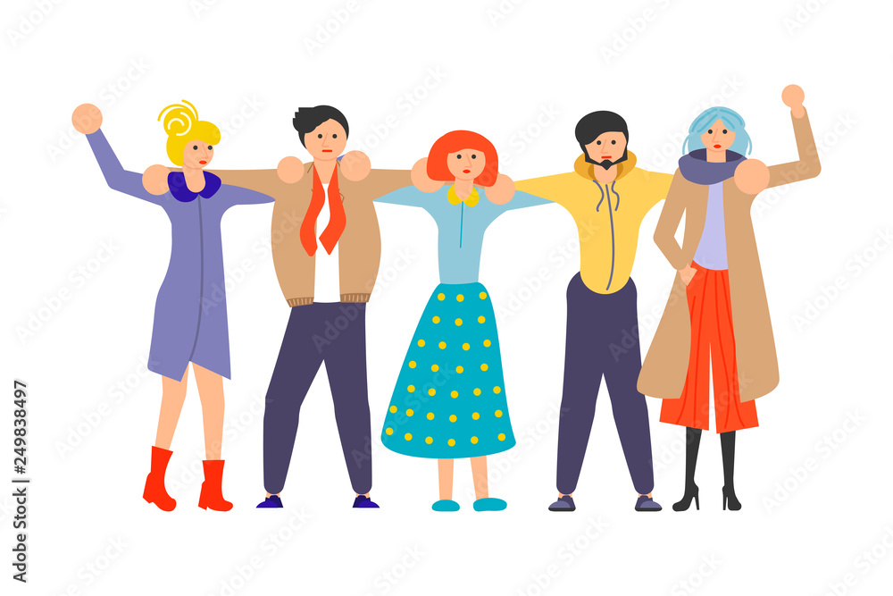Fototapeta premium Concept of different people togetherness