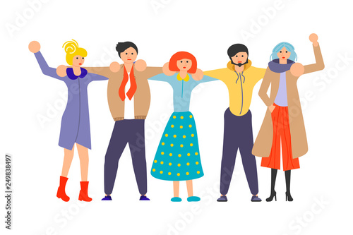 Concept of different people togetherness