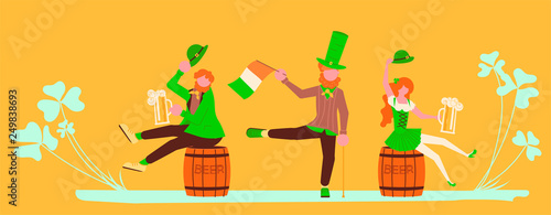 Saint Patrick's Day Horizontal banner template.