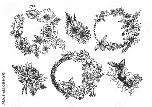 Collection of beautiful flower accessories