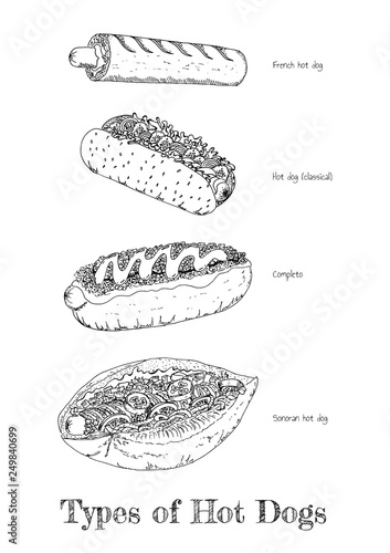 Types of Hot Dogs.