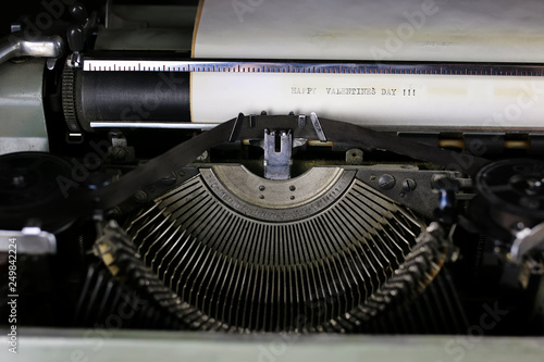 retro typewriter letter