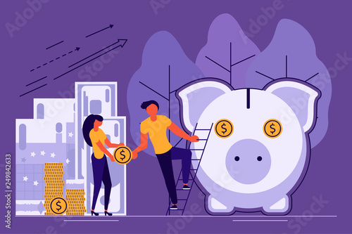 Saving or accumulating money concept