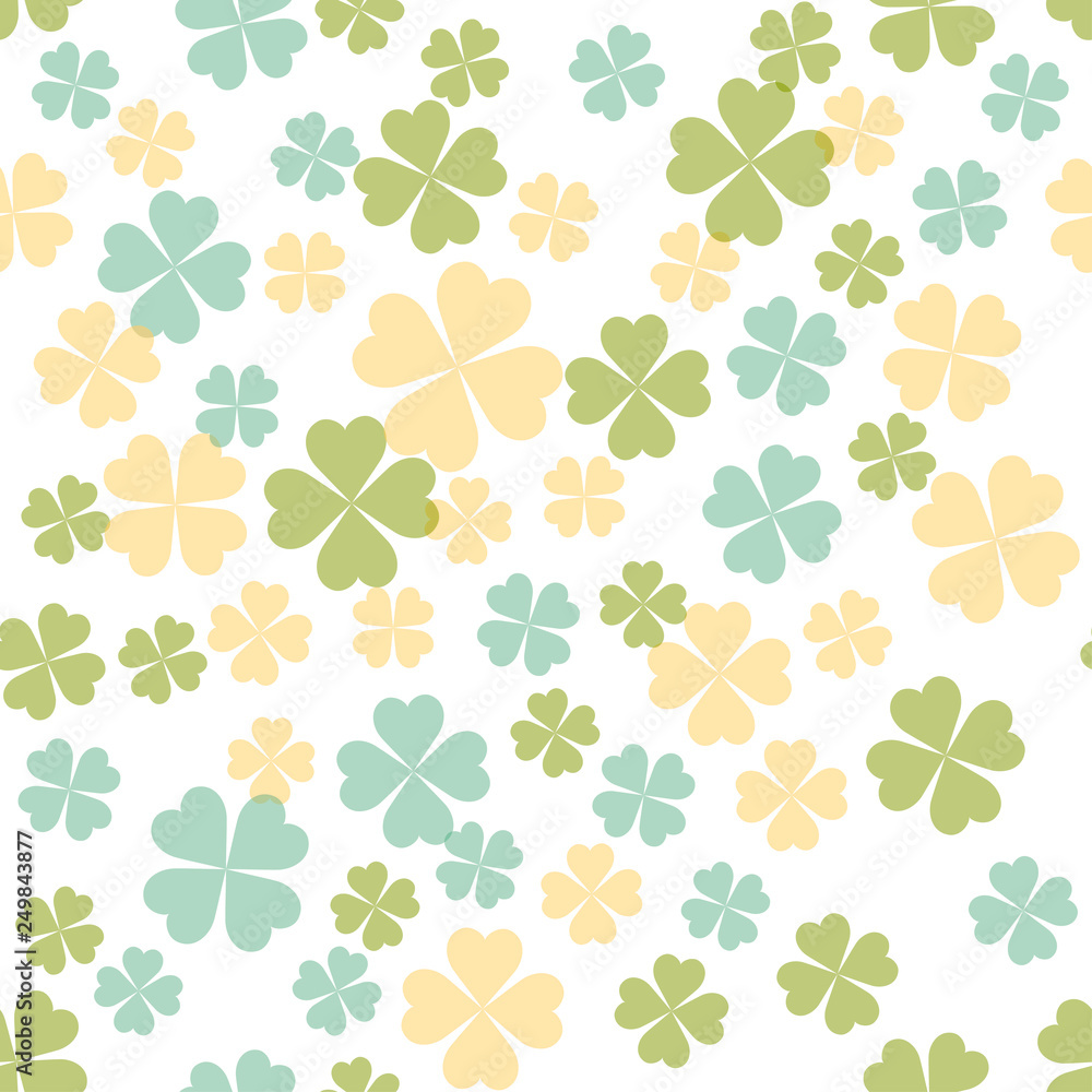 Abstract seamless pattern with colorful shamrock Abstract seamless pattern with colorful shamrock