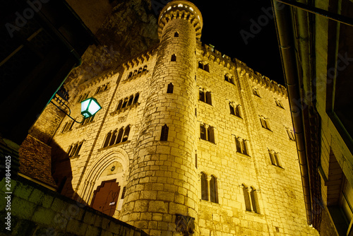 The Shrine of Rocamadour at night, France