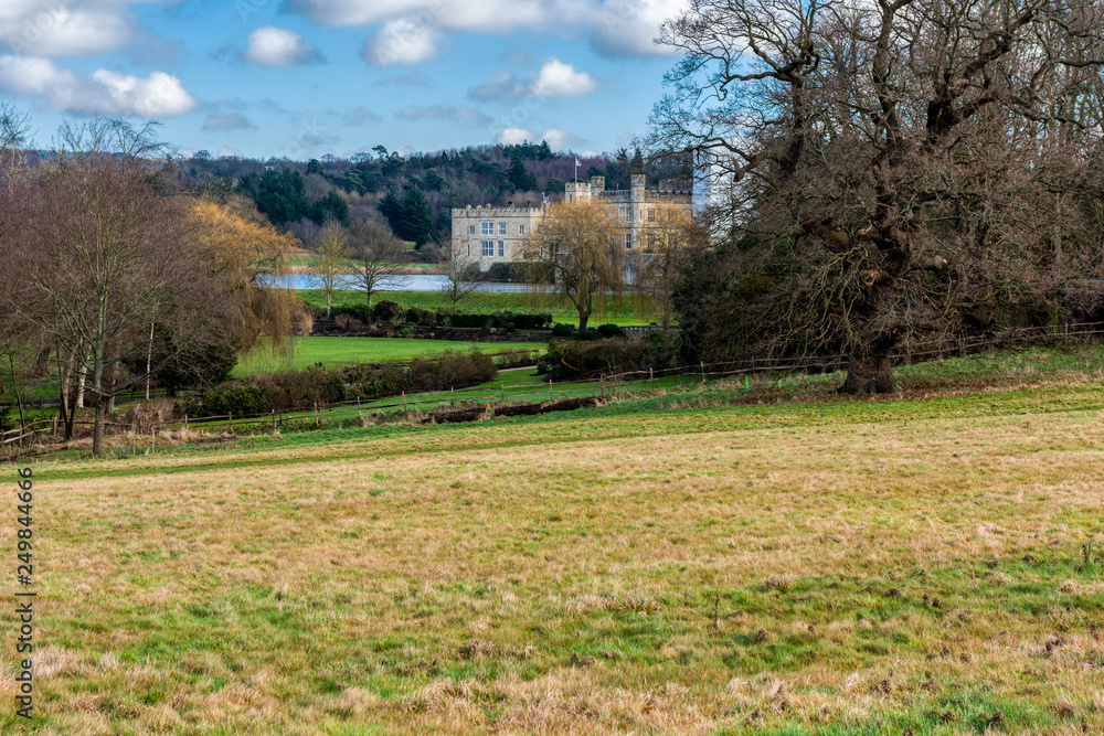 Leeds Castle near Maidstone in Kent, England viewed from one of the many local footpaths Leeds Castle near Maidstone in Kent, England viewed from one of the many local footpaths