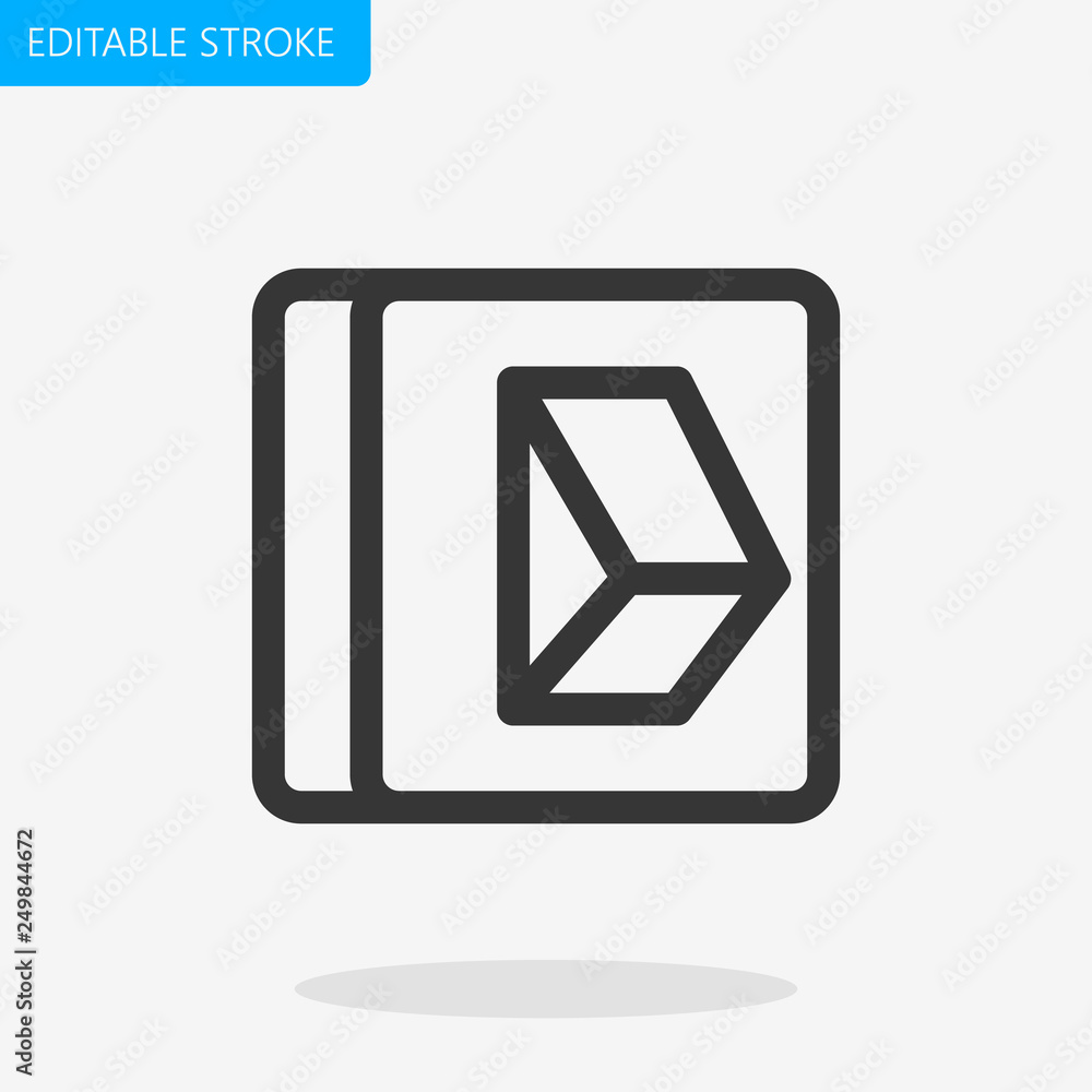 Power Switch Light Line Icon Editable Stroke Pixel Perfect Vector