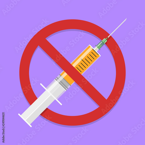 Stop Drugs Icon Vector Illustration