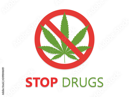 Stop Drugs Icon Vector Illustration