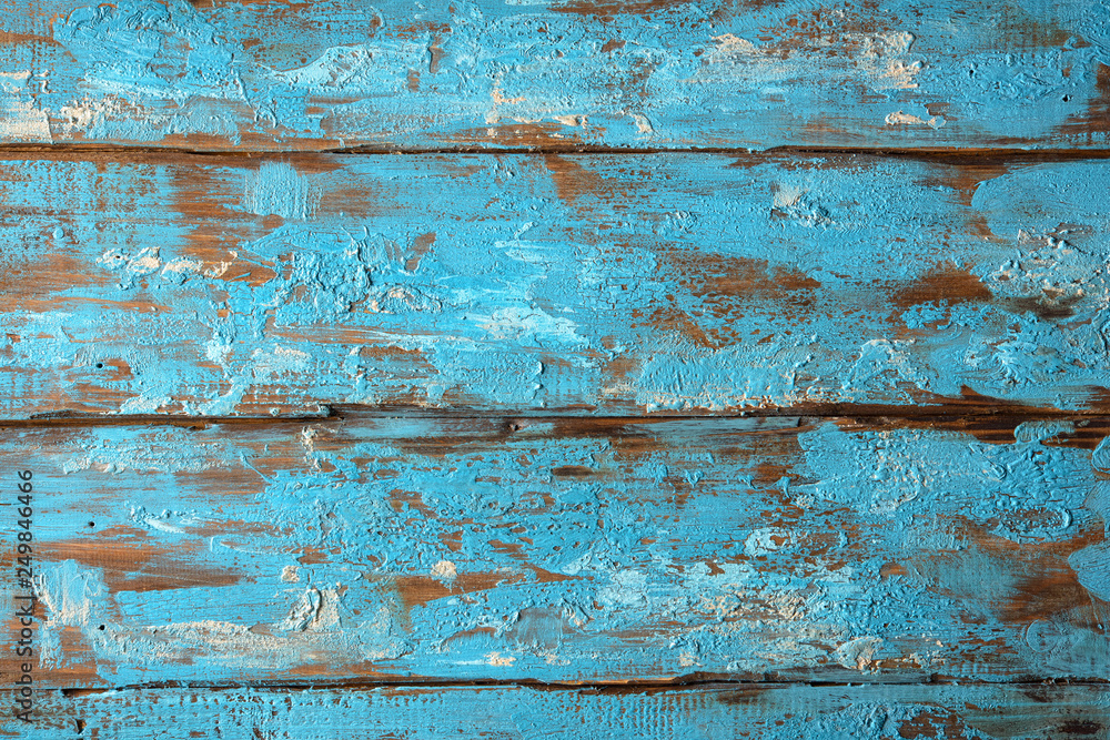 Texture of old wood with blue paint Texture of old wood with blue paint