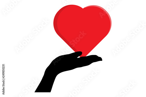 Manos dando un corazón, representa transplante. 
