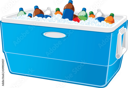 Cooler with drinks
