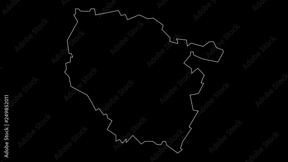 Lorraine France map outline animation Lorraine France map outline animation