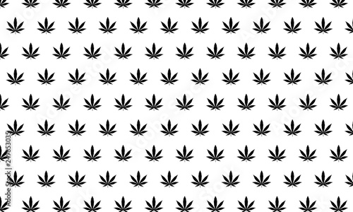 Cannabis leafs - seamless pattern