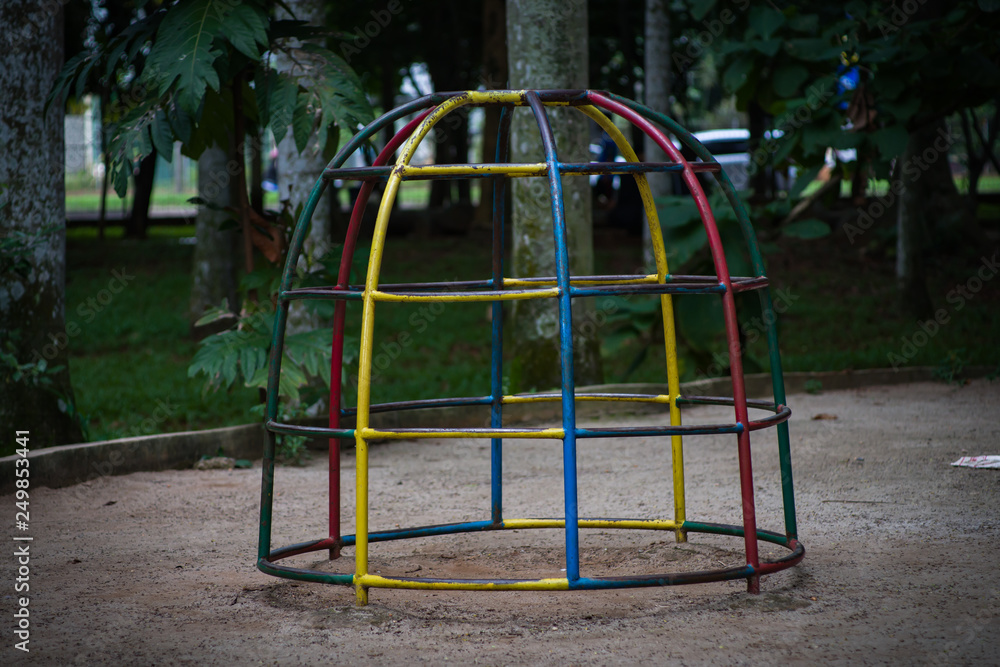 Colorful playground on yard in the park Colorful playground on yard in the park