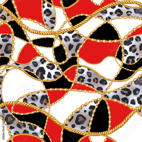 Golden chain glamour leopar...