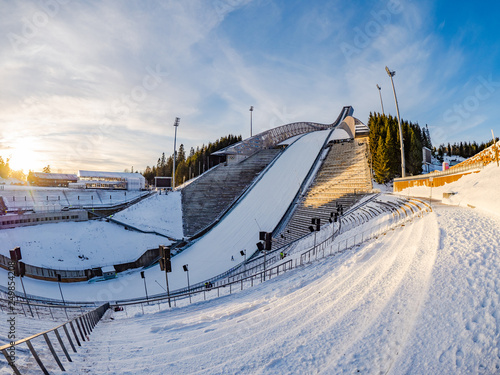 Holmenkollen ski jump in Oslo Norway