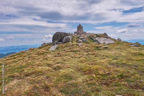 Stone construction at the top of Pip Ivan Mountain near the old observatory