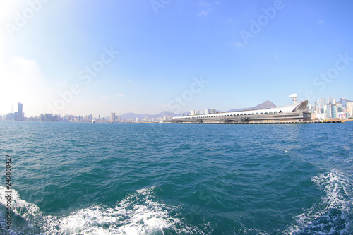 a kai tak cruise with HK Victoria Harbour