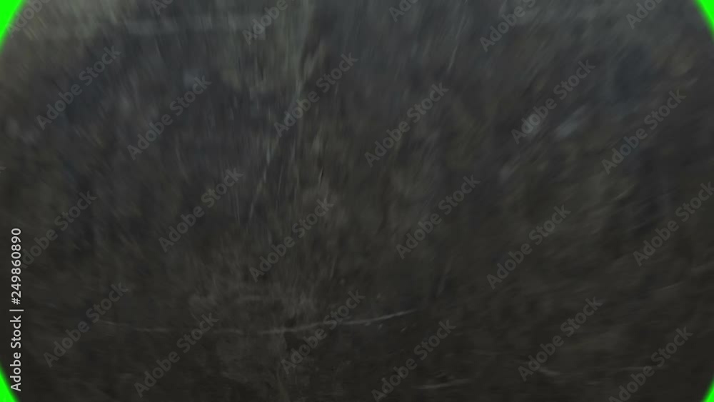 4K. Metallic Wrecking Ball Shattering The Concrete Wall. Front View. Green Screen. 3D Animation.