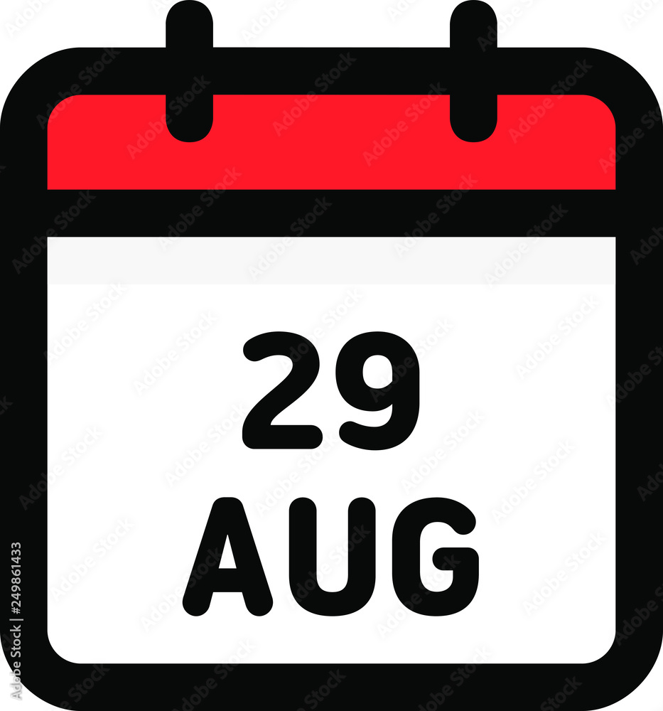 29. August - Calendar Icon - Vector Illustration - Vector 29. August - Calendar Icon - Vector Illustration - Vector