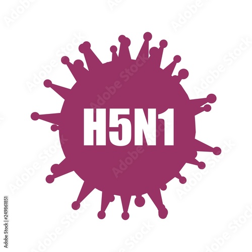 Medical industry, biotechnology and biochemistry. Scientific medical designs. Virus diseases relative theme. H5N1 virus name