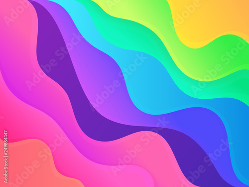 Abstract colorful background. Wave liquid shape. Modern design vector template
