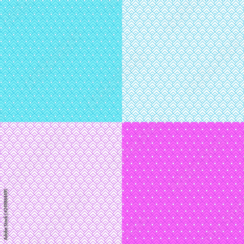 Collection of striped seamless geometric patterns. Digital design.