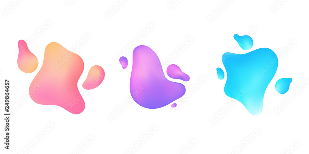 Abstract graphic design elements. Vector liquid shape Abstract graphic design elements. Vector liquid shape