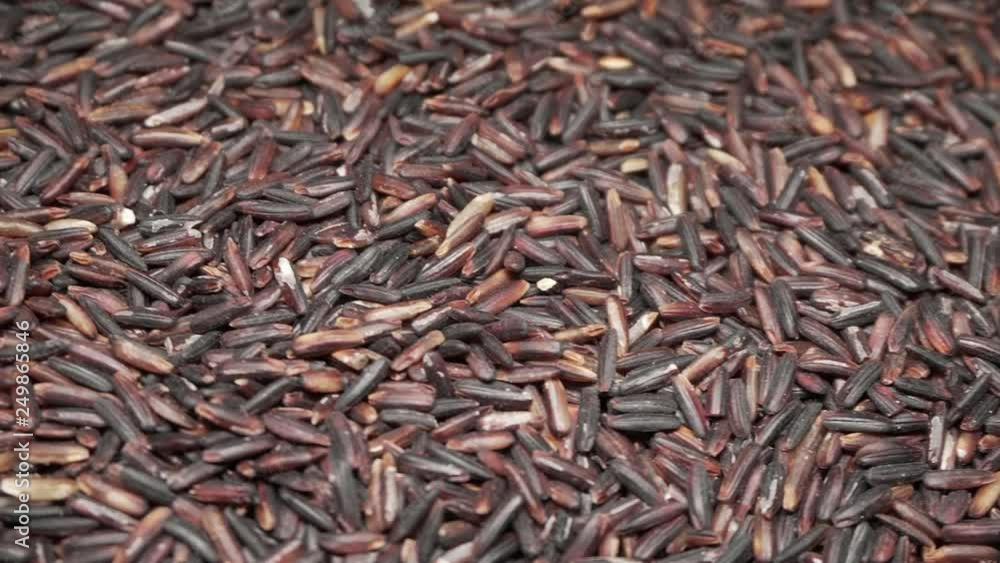Dry Uncooked Brown Whole Grain Rice Rotating. Healthy Superfood Dry Uncooked Brown Whole Grain Rice Rotating. Healthy Superfood