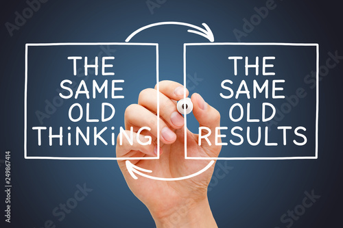 The Same Old Thinking The Same Old Results Concept