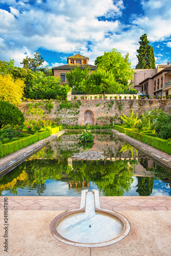 Palace in the famous Alhamb...