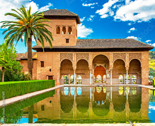 Palace in the famous Alhambra in Granada, Spain