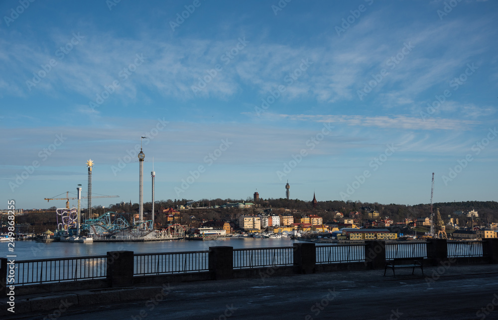 View over Stockholm inner harbour