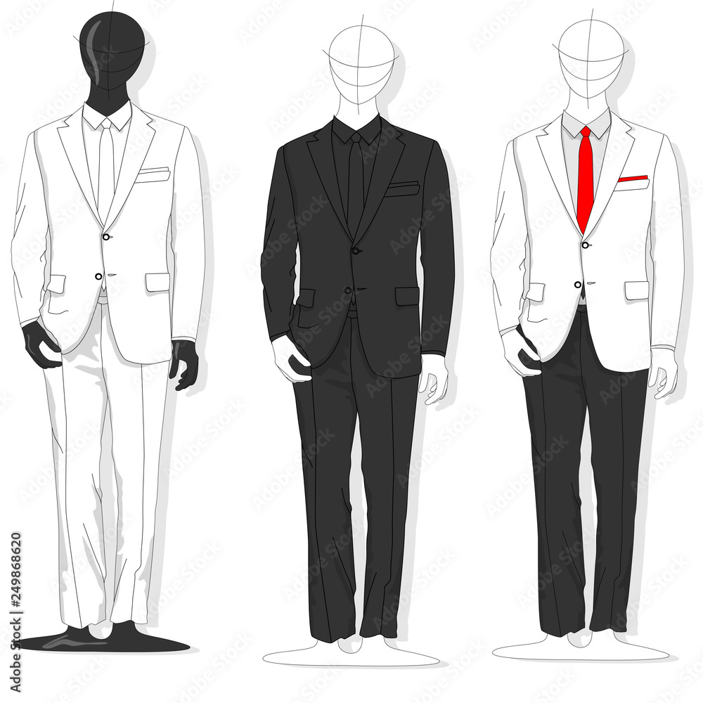 Man suit. Clothes collection. Vector illustration. Man suit. Clothes collection. Vector illustration.