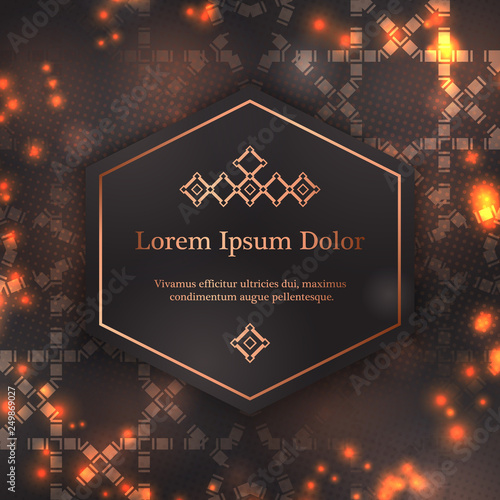 Modern tribal ornament background template