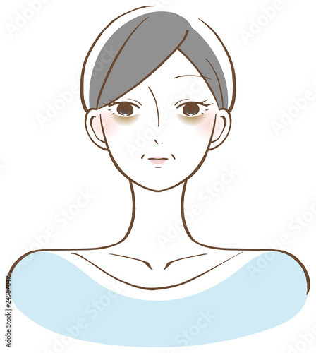 茶色いクマの中年女性