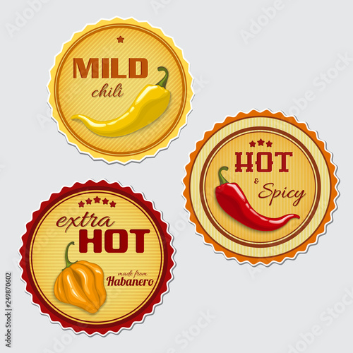 Chili pepper labels