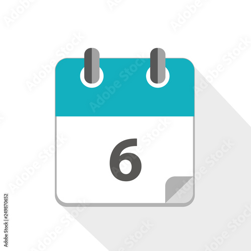 blue business calendar 6 icon vector illustration EPS10