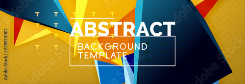 3d triangular shapes geometric background. Origami style pattern with triange shapes for decorative design. Poster design. Line design. Modern presentation template