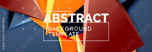 3d triangular shapes geometric background. Origami style pattern with triange shapes for decorative design. Poster design. Line design. Modern presentation template