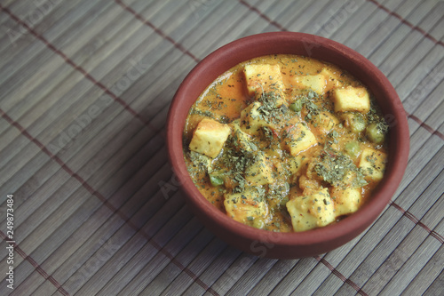 Indian Traditional Home made Paneer Butter Masala photo