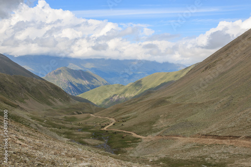 Close up view mountains scenes in national park Dombai, Caucasus