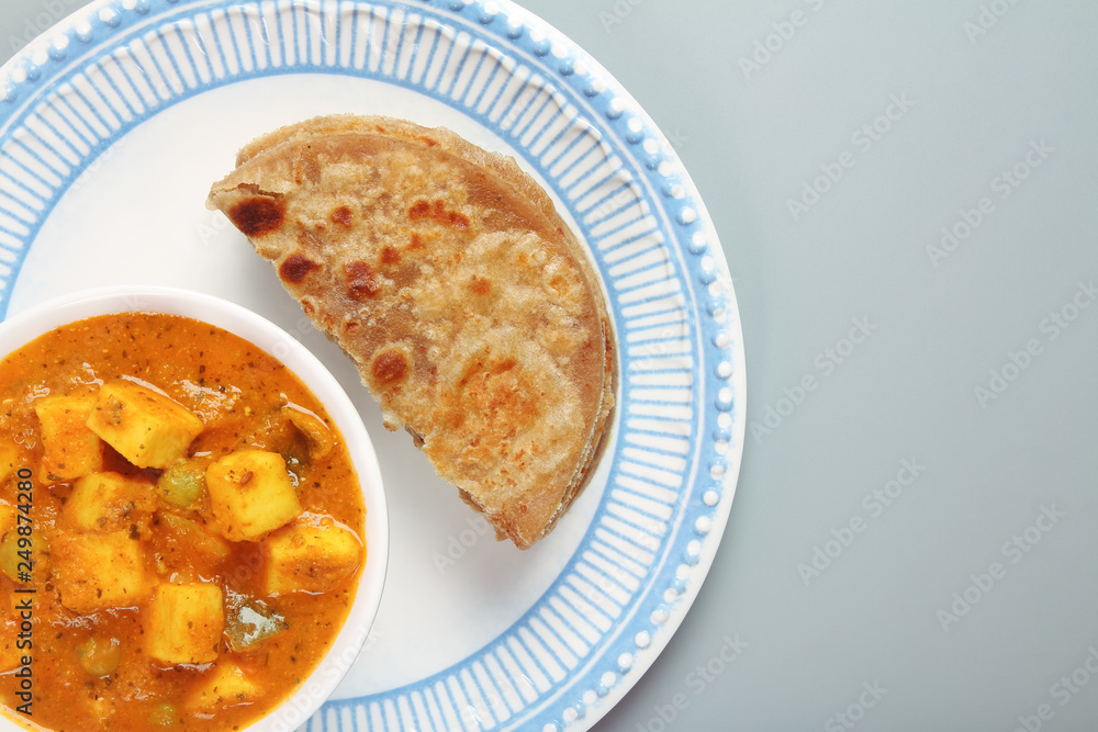 Indian Traditional Home made Paneer Butter Masala with chapathi Indian Traditional Home made Paneer Butter Masala with chapathi