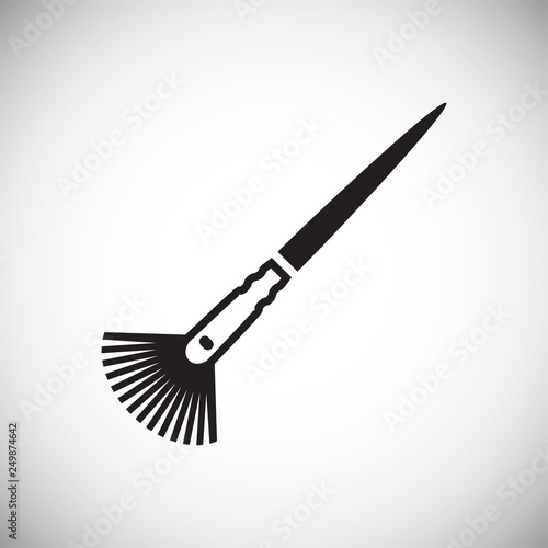 Brush icon on white background for graphic and web design, Modern simple vector sign. Internet concept. Trendy symbol for website design web button or mobile app