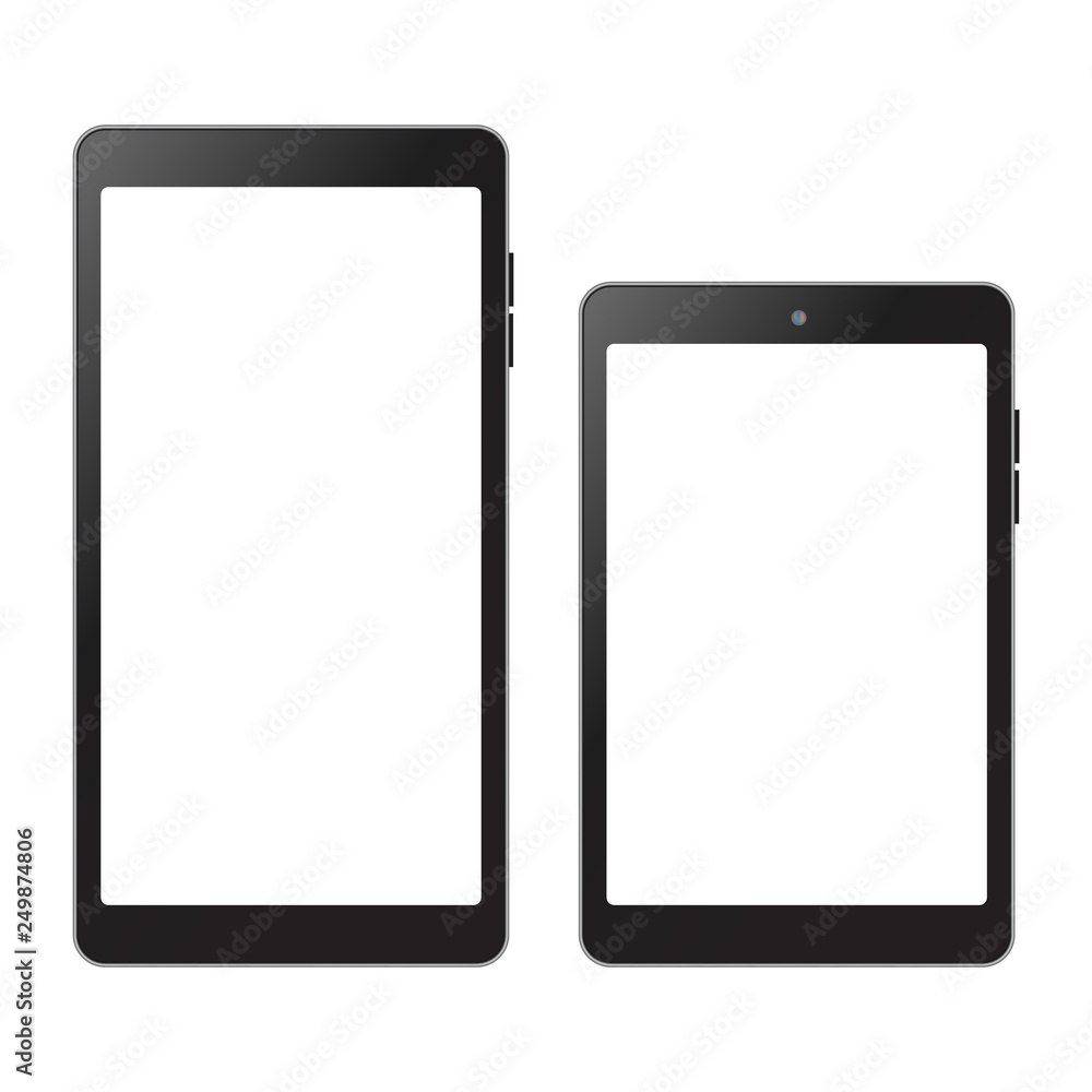 Realistic smartphone mockup with white screen. Vector Realistic smartphone mockup with white screen. Vector